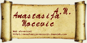 Anastasija Močević vizit kartica